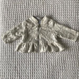 Zip up baby girl cardigan